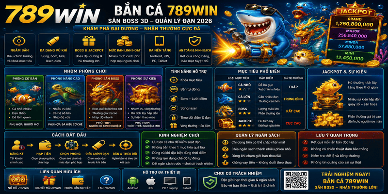 Bắn Cá 789WIN – Khám Phá Đại Dương Và Săn Boss 3D 2026