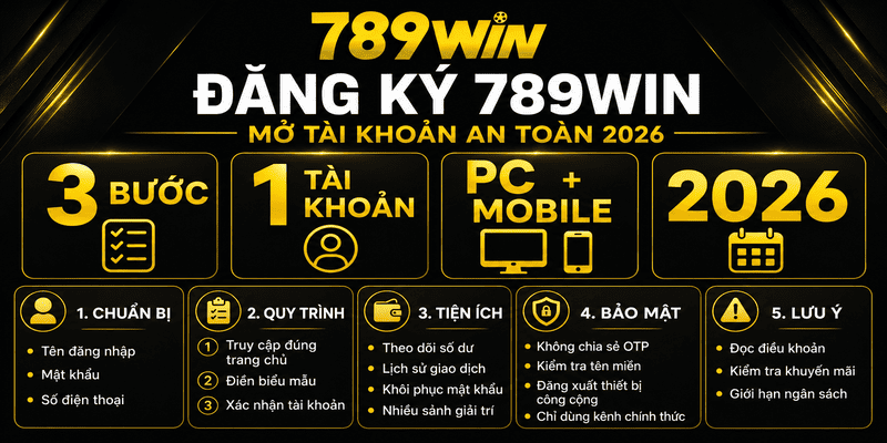 Đăng Ký 789WIN – Hướng Dẫn Mở Tài Khoản An Toàn 2026