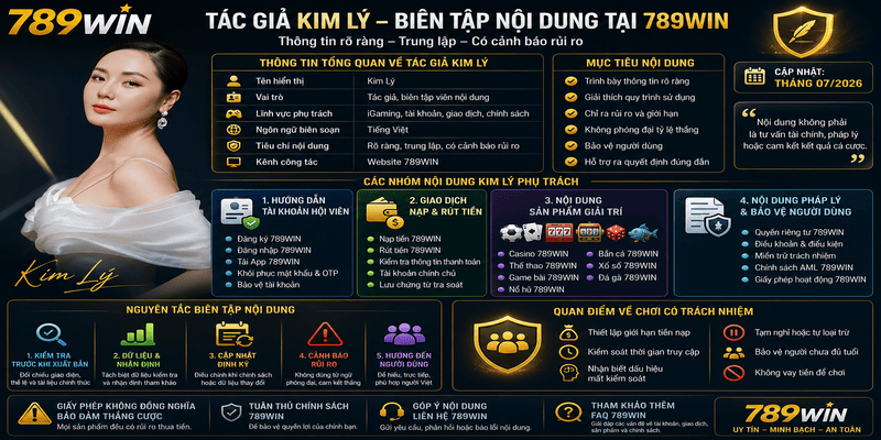 Tác Giả Kim Lý – Người Phụ Trách Nội Dung Tại 789WIN